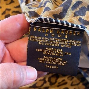Ralph Lauren Home Leopard Print full bed skirt . Never used. Made in USA